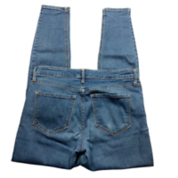 Old Navy Womens Super Skinny Mid Rise Jeans Dark Wash Stretch Size 6 - Picture 2 of 6